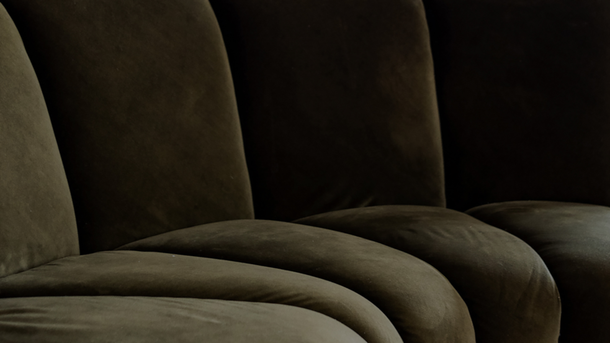 green textural couch